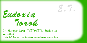 eudoxia torok business card